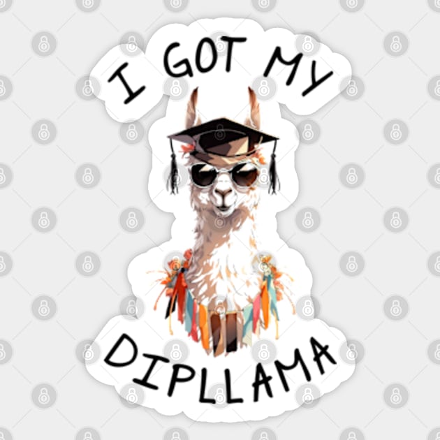 I Got My Dipllama Sticker by Three Meat Curry